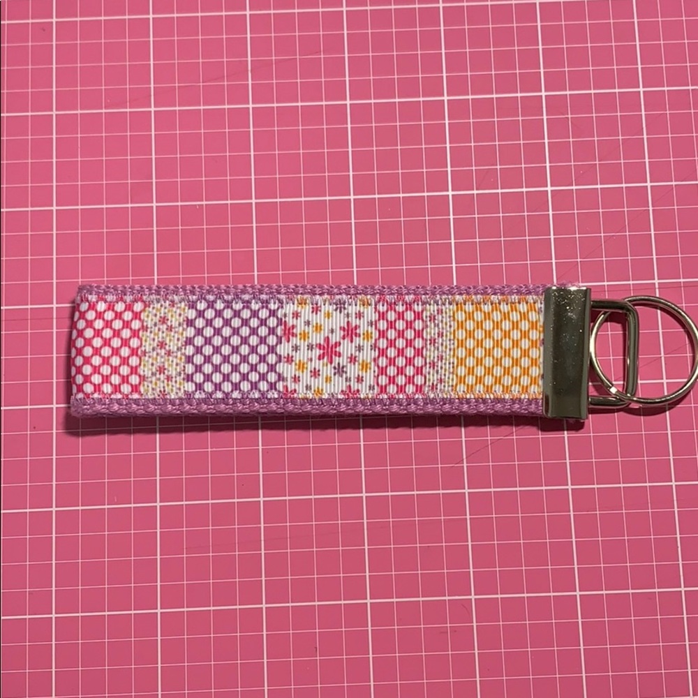 New- handmade Floral Key FOB.